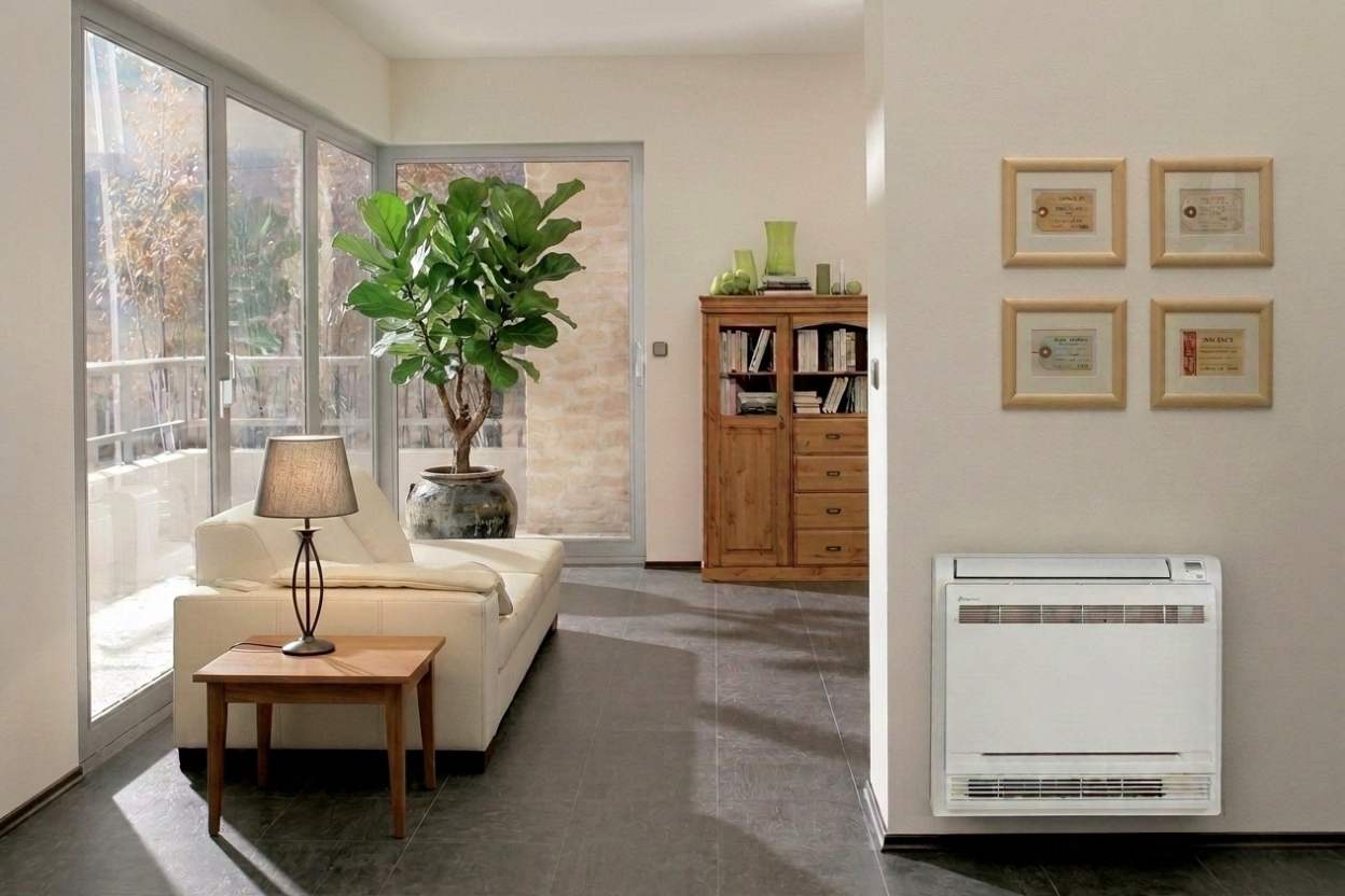 Floor mounted heat pump installation Takapuna